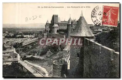 Ansichtskarte AK La Cite de Carcassonne Les Remparts et la Ville