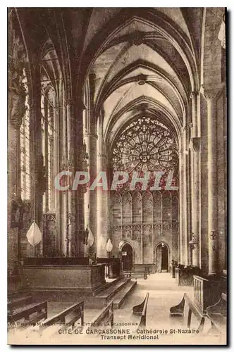 Cartes postales Cite de Carcassonne Cathedrale St Nazaire Transept Meridional
