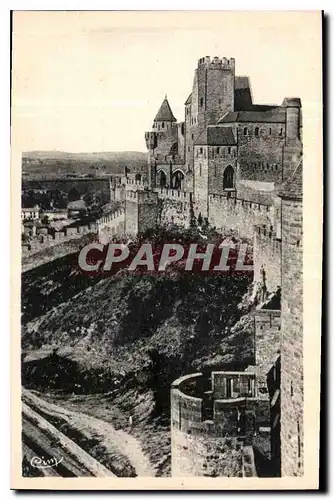 Cartes postales Cite de Carcassonne Perspective du Chateau