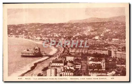 Cartes postales Nice vue generale prise du Chateau