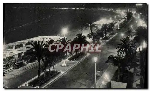 Cartes postales Nice la Promenade des Anglais la nuit