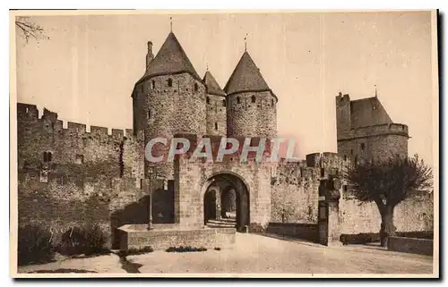 Ansichtskarte AK Carcassonne Aude Entree de la Cite Porte Narbonnaise