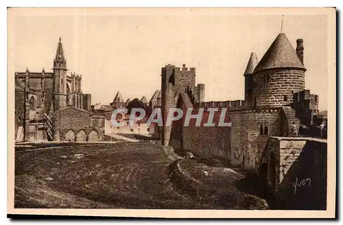 Cartes postales Carcassonne Aude la Cite Remparts Interieurs Eglise St Nazaire