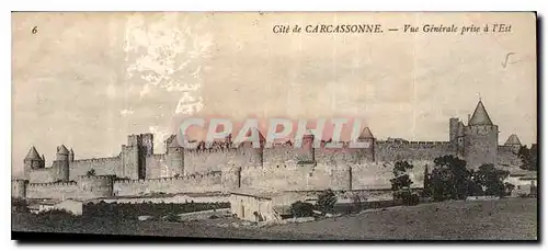 Cartes postales Cite de Carcassonne vue generale prise a l'Est