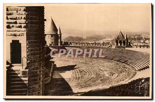 Ansichtskarte AK Carcassonne Aude la cite le Theatre