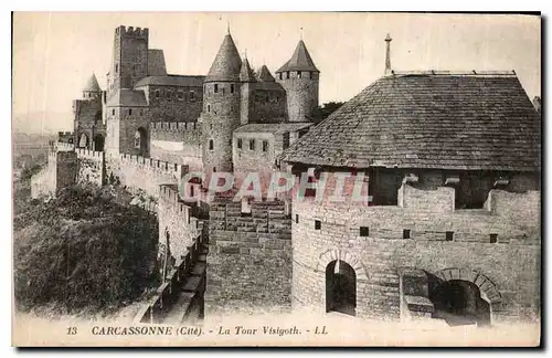 Ansichtskarte AK Carcassonne cite la Tour Visigoth