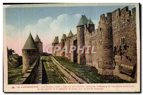 Cartes postales Carcassonne les Hautes Lices Espace qui Separe l'enceinte Interieure et l'enceinte exterieure et