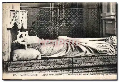 Cartes postales Carcassonne Eglise Saint Nazaire Tombeau du XV siecle Geraud du Puy