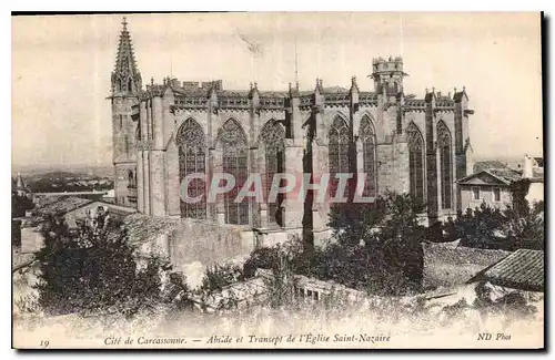 Ansichtskarte AK Cite de Carcassonne Abside et Transept de l'eglise Saint Nazaire