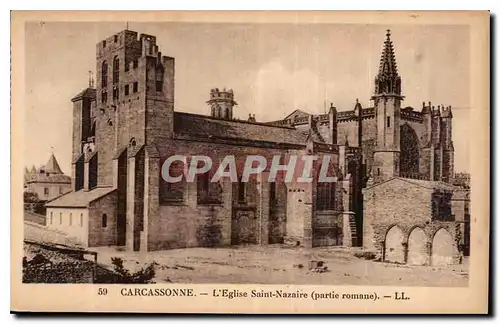 Cartes postales Carcassonne l'Eglise Saint Nazaire Partie romane