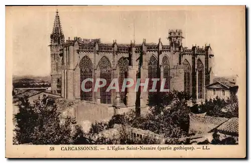 Cartes postales Carcassonne l'eglise Saint Nazaire Partie gothique