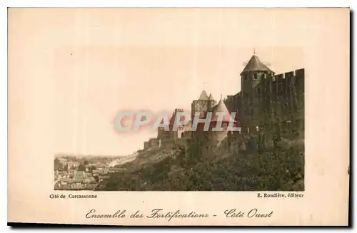 Cartes postales Cite de Carcassonne Ensemble des Fortification Cote Ouest