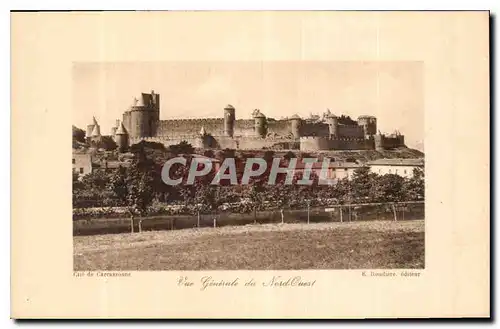 Cartes postales Cite de Carcassonne vue generale de Nord Ouest