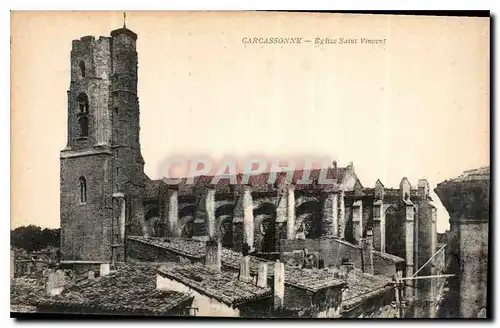 Ansichtskarte AK Carcassonne Eglise Saint Vincent