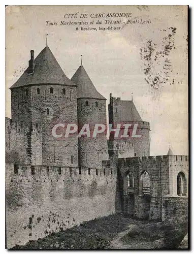 Ansichtskarte AK Cite de Carcassonne Tours Narbonnaises et du Tresaut Pont Levis