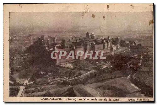 Ansichtskarte AK Carcassonne Aude vue aerienne de la Cite