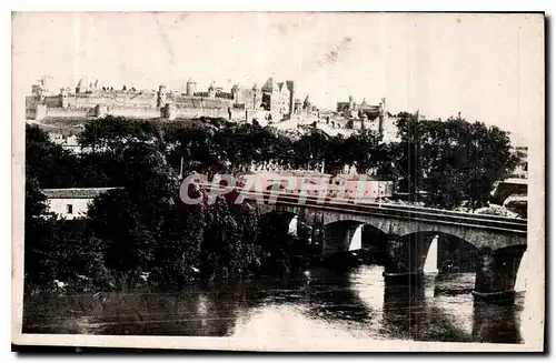 Cartes postales La Cite de Carcassonne vue generale Cote Ville