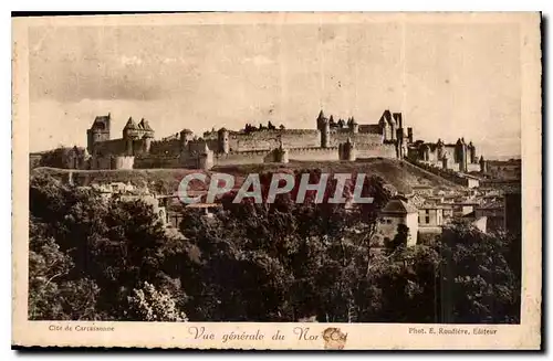 Ansichtskarte AK Cite de Carcassonne vue generale du Nord Esr