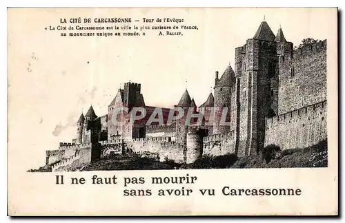 Cartes postales La Cite de Carcassonne tour de l'Eveque la cite de Carcassonne est la Ville la plus curieuse de