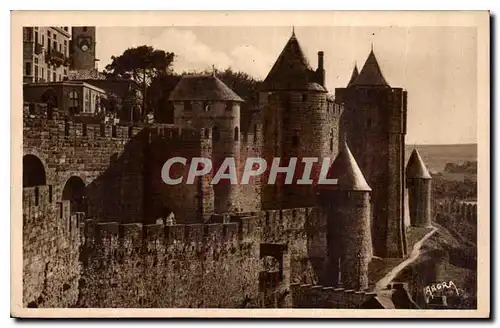 Cartes postales Carcassonne Ensemble des Fortifications Cote Porte d'Aude