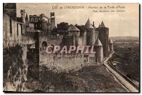 Cartes postales Cite de Carcassonne Montee de la Porte d'Aude