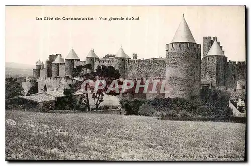 Cartes postales La Cite de Carcassonne vue generale du Sud