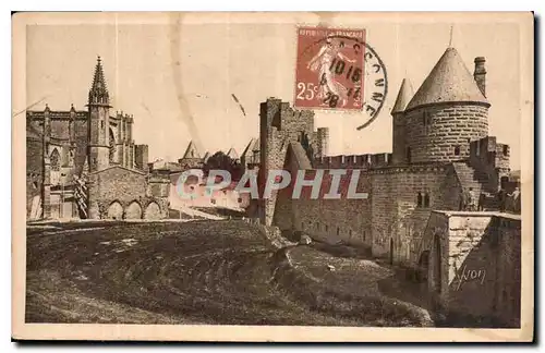 Ansichtskarte AK Carcassonne Remparts Interieurs l'Eglise Saint Nazaire