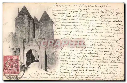 Cartes postales Cite de Carcassonne Porte de Narbonne