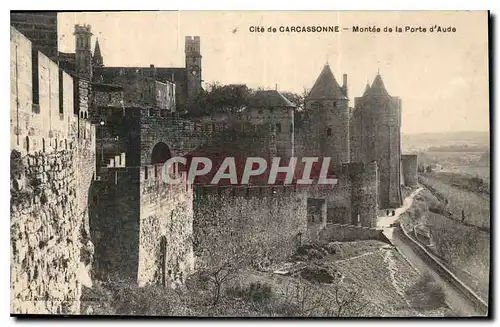 Cartes postales Cite de Carcassonne Montee de la Porte d'Aude
