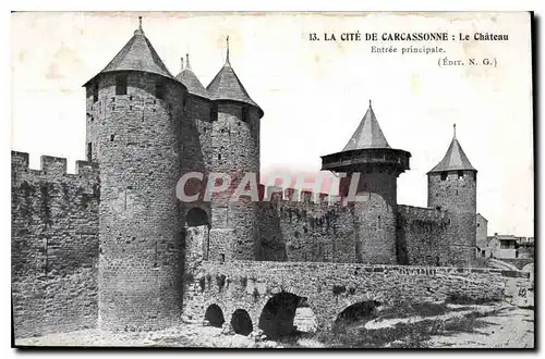 Ansichtskarte AK La Cite de Carcassonne le Chateau Entree principale