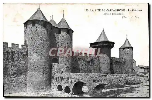 Cartes postales La Cite de Carcassonne le Chateau Entree principale