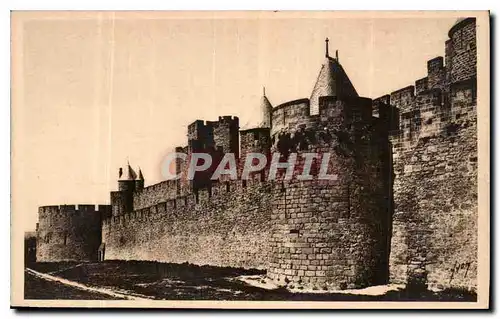 Ansichtskarte AK Carcassonne Aude la Cite la Tour Carree et les Hautes Lices