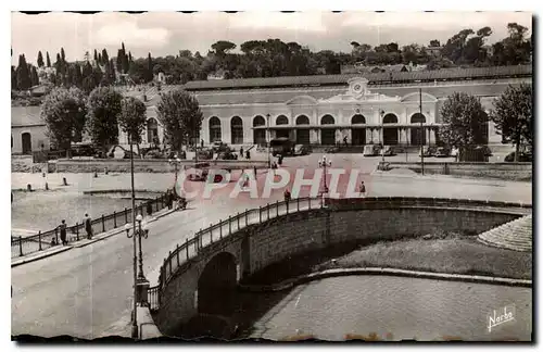 Cartes postales moderne Carcassonne Aude la Gare et le Pont sur le Canal du Midi