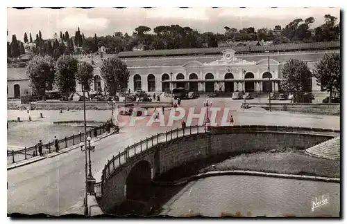 Moderne Karte Carcassonne Aude la Gare et le Pont sur le Canal du Midi