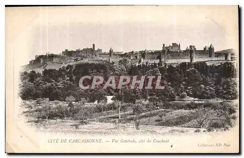 Cartes postales Cite de Carcassonne vue generale Cote du Couchant