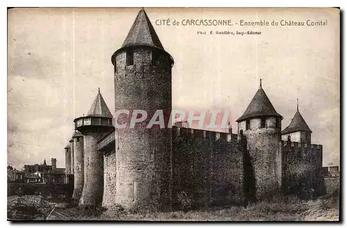 Ansichtskarte AK Cite de Carcassonne Ensemble du Chateau Comtal