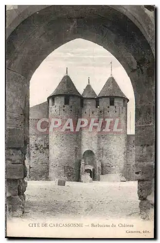 Ansichtskarte AK Cite de Carcassonne Barbacane du Chateau