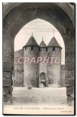 Cartes postales Cite de Carcassonne Barbacane du Chateau