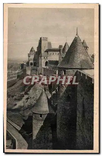 Ansichtskarte AK Cite de Carcassonne le Chateau Defenses du Front Occidental