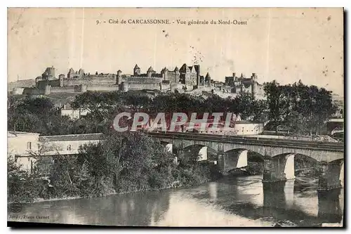 Ansichtskarte AK Cite de Carcassonne vue generale du Nord Ouest