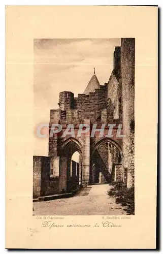 Cartes postales Cite de Carcassonne Defense exterieures du Chateau
