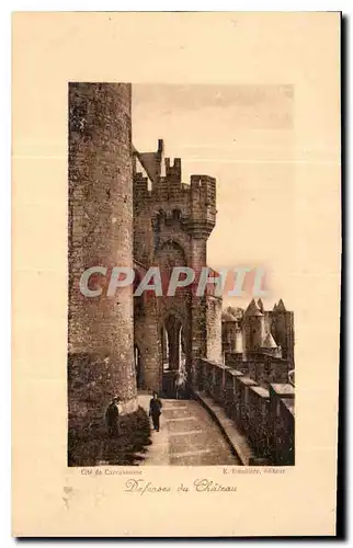 Cartes postales Cite de Carcassonne Defenses du Chateau
