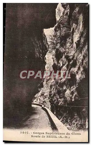 Cartes postales Gorges Superieures du Cians Route de Beuil A M