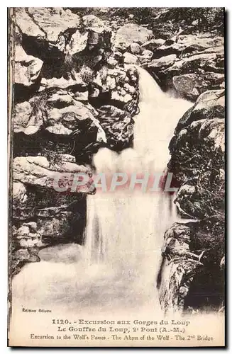 Ansichtskarte AK Excursion aux Gorges du Loup le Gouffre du Loup 2 Pont A M