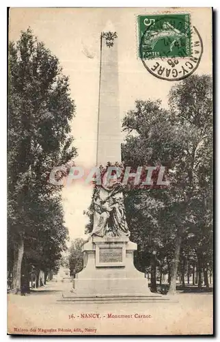 Cartes postales Nancy Monument Carnot