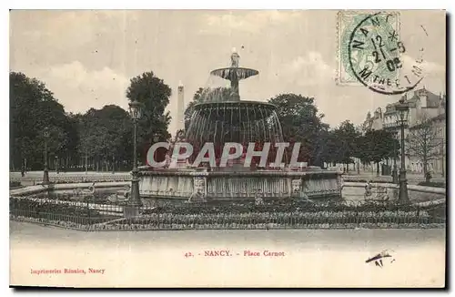 Cartes postales Nancy place Carnot