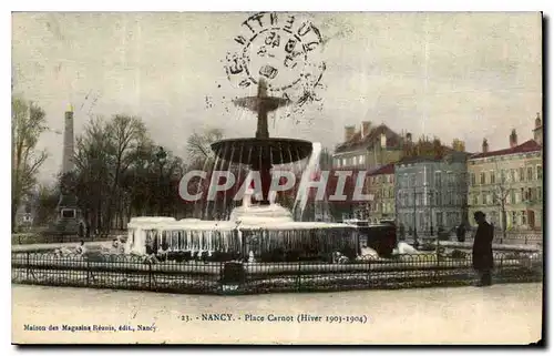 Cartes postales Nancy Place Carnot Hiver 1903 1904