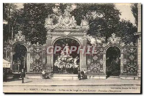 Ansichtskarte AK Nancy Place Stanislas Grilles en fer forge de Jean Lamour Fontaine d'Amphitrite