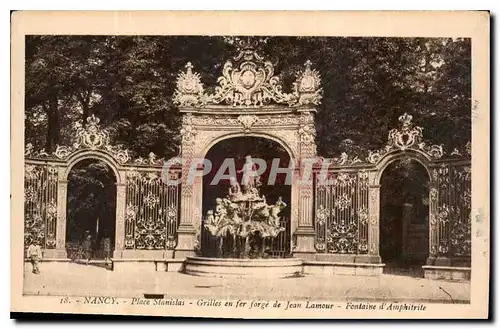 Ansichtskarte AK Nancy Place Stanislas grilles en fer forge de Jean lamour Fontaine d'Amphitrite