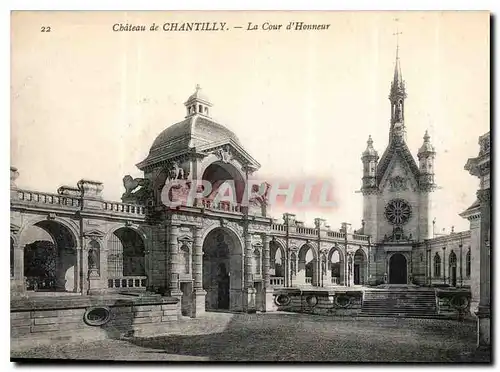 Ansichtskarte AK Chateau de Chantilly la Cour d'Honneur